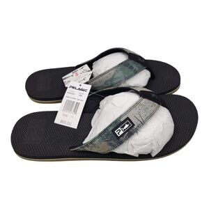 Pelagic Offshore Army Camo Black Sandals Flip Flops Size 11 NWT New